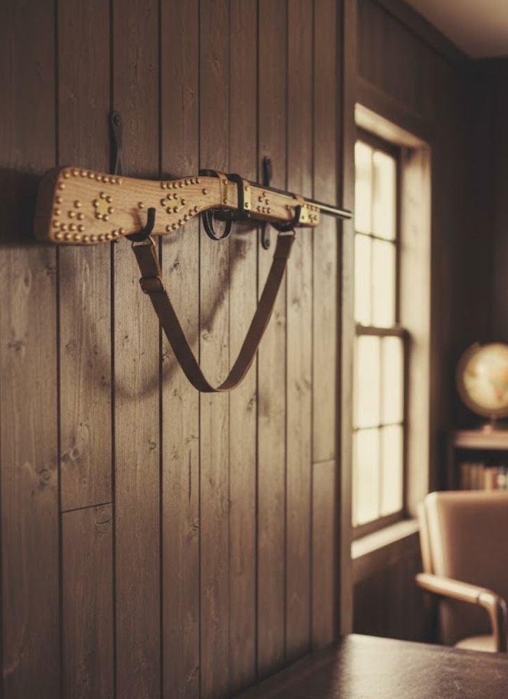 Premium Decorative Wooden Vintage Style Toy Rifle with Strap for Traditional and Rustic Display - Image 2